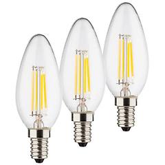 Mullerlicht Led Candela E14 4w 2. 700k Filamenti Set 3x