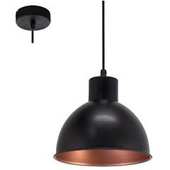 Eglo - Lampada A Sospensione Truro 1 Nero E Ramato 49238