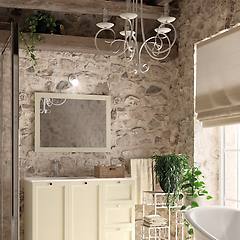 Onli Leroy Merlin Lampadario Country Charm Pompei Bianco