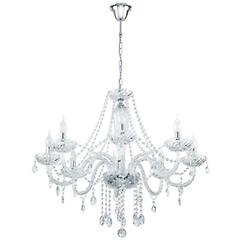 Eglo Lampadario Neoclassico Basilano 1 Nichel 8x E14