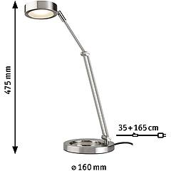 paulmann zed lampada led tavolo ferro spazzolato