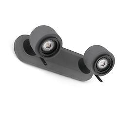 faro moderno spot da parete stone cemento 2 luci