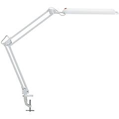 jakob maul lampada da tavolo led atlantic w base a morsetto bianco