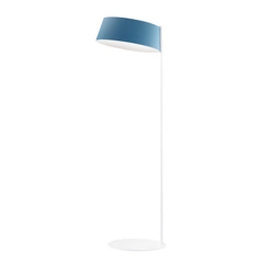 Linea Light Piantana Led Oxygen_fl2 Dal Design Azzurro