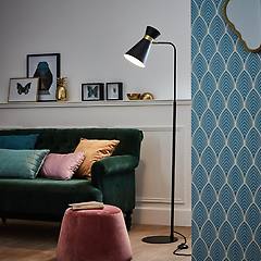 Brilliant Lampada Da Terra Goldy In Ferro H 148. 5 Cm E27