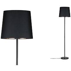 paulmann lampada da terra enja in tessuto con base in marmo