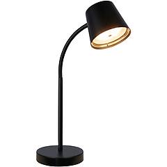 briloner lampada da tavolo led biwo 500 lm bianco caldo h 38 5 cm nera