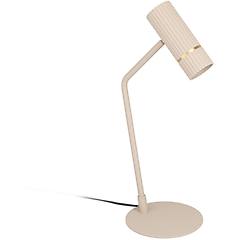 eglo lampada led da tavolo caminia altezza 48 5 cm color sabbia acciaio