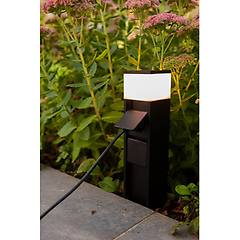 Lutec Lampione Da Giardino Led Mains H 36. 7 Cm Nero