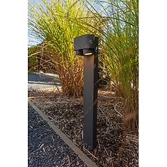 Lutec Lampione Da Giardino Cypres H 77. 5 Cm Grigio Ip44