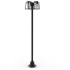 Lutec Lampione Da Giardino Fia H 186. 8 Cm Nero Ip44