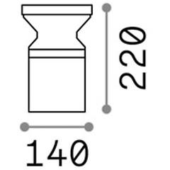Ideal Lux - 158891 Torre Pt1 Small Antracite Paletto