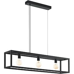 Eglo Lampadario Industriale Elswick Nero 3x E27