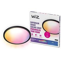 wiz superslim plafoniera led rgbw 42cm nera