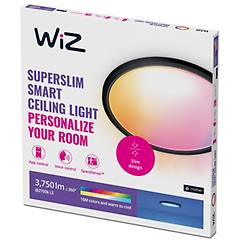 wiz superslim plafoniera led rgbw 54cm nera