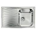 lavello 1 vasca (79x50cm) cometa inox satinato 011441dcssx