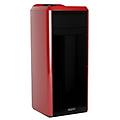termostufa a pellet idroventilata modello tina lux 20 kw black line version colore rosso