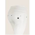 pantaloni n. o. w. skinny vita media in similpelle lucida bianca bianco donna extra small