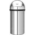 pattumiera push bin a pedale grigio inox 60 l