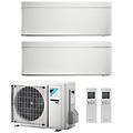 climatizzatore condizionatore bluevolution dual split inverter stylish white r-32 wi-fi 12000+15000