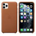 - custodia in pelle per iphone 11 pro max-saddle brown