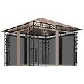 - gazebo con zanzariera luci led 3x3x2 73 m grigio talpa