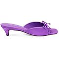 mules open toe donna viola in raso tacco 4 cm