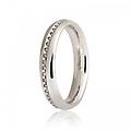 fede nuziale modello infinito oro bianco con diamanti collezione 9. 0