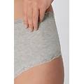 slip alto in cotone e pizzo donna grigio tamaño l