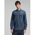camicia western in denim effetto used