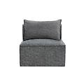 modulo centrale per divano in tessuto grigio scuro m&eacute;lange kerry