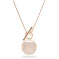 collana ginger t bar bianca placcato color oro rosa os