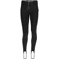 jeggings push up wr. up vita regular con ghette sul fondo jeans nero-cuciture in tono donna xxs