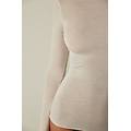 maglia manica lunga ultralight con cashmere e scollo a barchetta donna avorio taglia m
