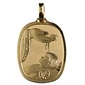 medaglia ciondolo da battesimo oro giallo gl100020