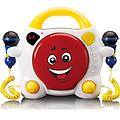 kcd-011 lettore cd sing along per bambini bluetooth 5. 0 antishock schermo led memoria delle tracce