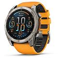 fenix 8 gps bluetooth wifi 51mm amoled titanio nero arancione unica resistenza 10atm