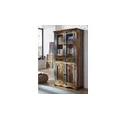 vetrina in legno di legno riciclato 90x40x180 multicolore laccato nature of spirit #08