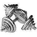 - trade shop coppia manubri dumbbell componibili tot 20 kg pesi palestra fitness bodybuilding