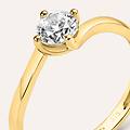 anello solitario claire oro giallo cubic zirconia collezione claire misura 50 oro giallo