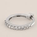 orecchini a cerchio toujours oro bianco cubic zirconia collezione toujours oro bianco