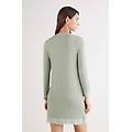 camicia da notte aperta con dettagli in pizzo donna verde taglia s