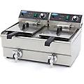 friggitrice 2 x 13l 2 cestelli con rubinetto di scarico