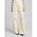 pantaloni wide leg in twill