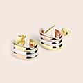 orecchini lobo gold essence oro tricolore collezione gold essence tricolore