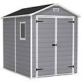 manor grigio casetta da giardino con finestra laterale 186x237x227 cm