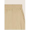 pantaloni cropped fit a carota in popeline elasticizzato pebble donna large