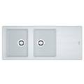 lavello 2 vasche (116x50cm) bfg 621 boston bianco opaco 114 0276 593