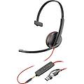 auricolare poly blackwire 3215 usb-c 3 5mm microfono flessibile nero
