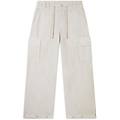 pantaloni cargo in popeline con fondo regolabile